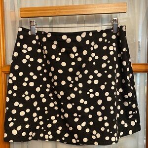 Stockholm Atalier & Other Stories Black and White Polka Dot Mini Skirt Size 8